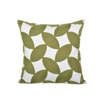 Pillow Cover Monstera Leaf Applique Hand-Finished Hidden Zipper
