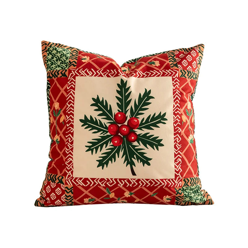 Pillow Cover Patchwork Design Hidden Zipper Machine Washable