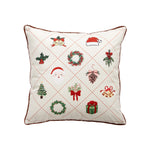 Pillow Cover Quilted Diamond Cotton Piped Edges