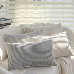 Pillow Cover Reversible Ribbed Microvelvet & Sherpa Hidden Zipper