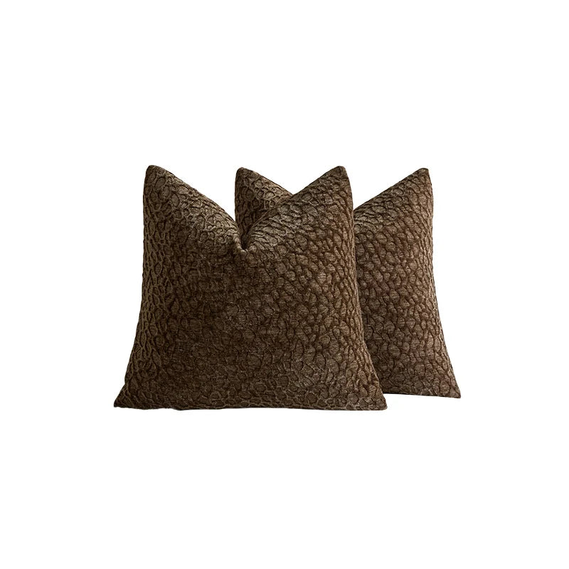 Pillow Cover Set Chenille Raised Pebble Texture Machine-Washable