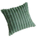 Pillow Cover Teddy Plush Layered Ribbed Concealed Zipper