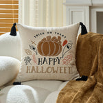 Pillow Cover Tufted Bouclé Appliqué Cotton-Linen Hidden Zipper
