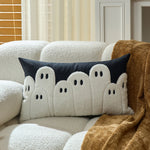 Pillow Cover Tufted Bouclé Appliqué Cotton-Linen Hidden Zipper
