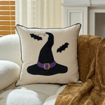Pillow Cover Tufted Bouclé Appliqué Cotton-Linen Hidden Zipper