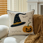Pillow Cover Tufted Bouclé Appliqué Cotton-Linen Hidden Zipper