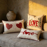 Pillow Cover Tufted Chenille & Botanical Embroidery