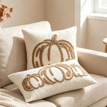 Pillow Cover Tufted Chenille Suede-Like Microfiber Hidden Zipper