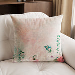 Pillow Cover Velvet Abstract Print & Hidden Zipper