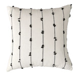 Pillow Cover Vertical Tufted & Knotted Trim Concealed Zipper