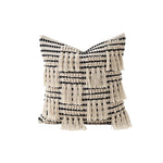 Pillow Cover Woven Cotton-Blend Hand-Tufted Tassels