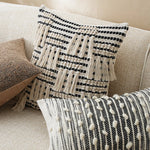 Pillow Cover Woven Cotton-Blend Hand-Tufted Tassels