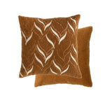 Pillowcase Bouclé Hand-Stitched Motif Removable Cover 18x18