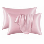 Pillowcase Silk-Like Breathable Concealed Zipper
