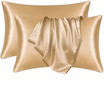 Pillowcase Silk-Like Breathable Concealed Zipper