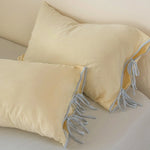 Pillowcase Washed Linen Look Decorative Tie Closure