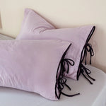 Pillowcase Washed Linen Look Decorative Tie Closure