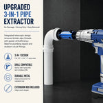 Pipe Thread Extractor 3-in-1 Reverse Spiral Hardened Steel