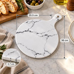 Pizza Plate Ceramic Marble Stripe Design