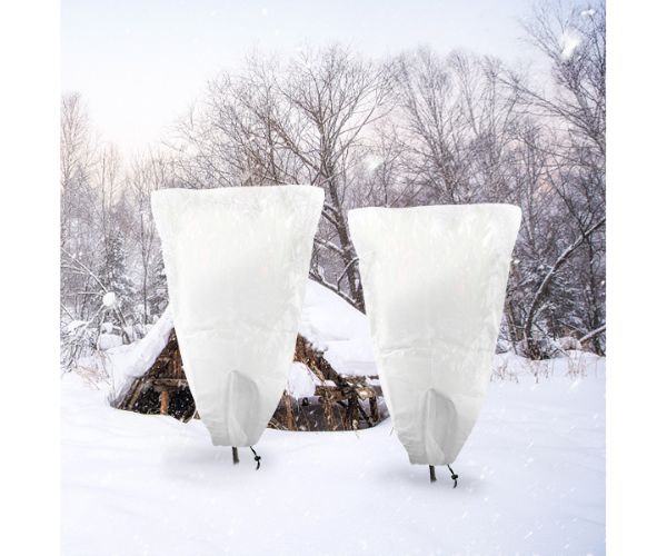 Plant Frost Cover Insulated Breathable Fleece Adjustable Drawstring