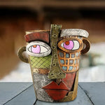 Plant Pot Picasso-Inspired Resin Indoor & Outdoor Use
