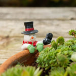 Plant Pot Topper Festive Snowman Durable Indoor & Outdoor