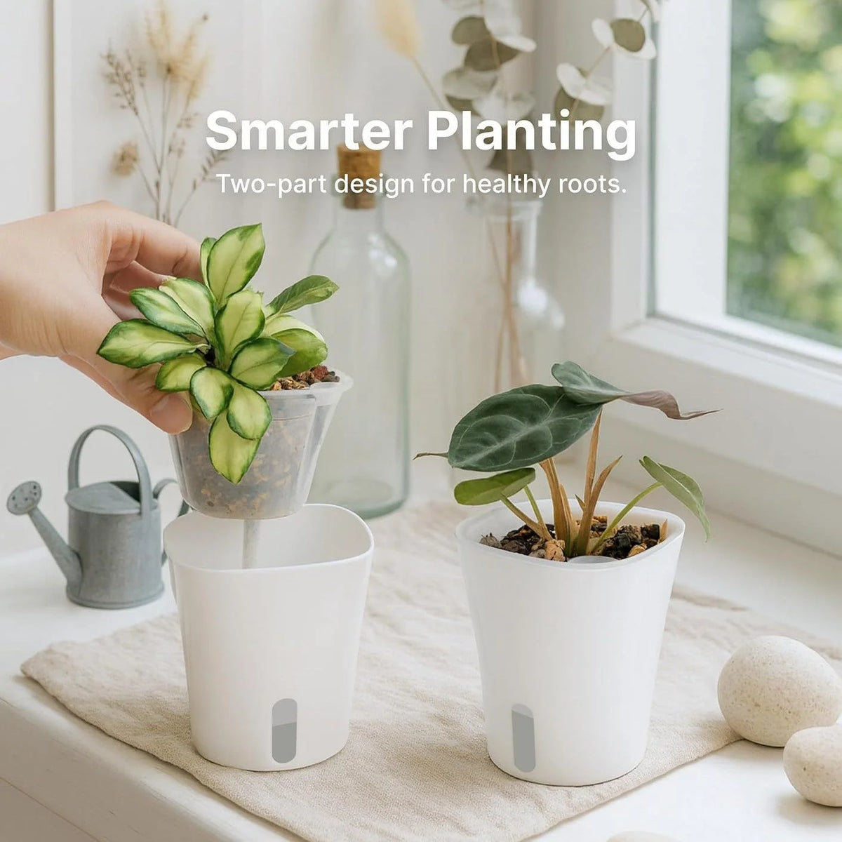 Plant Pots Self-Watering Moisture Control Indoor & Outdoor
