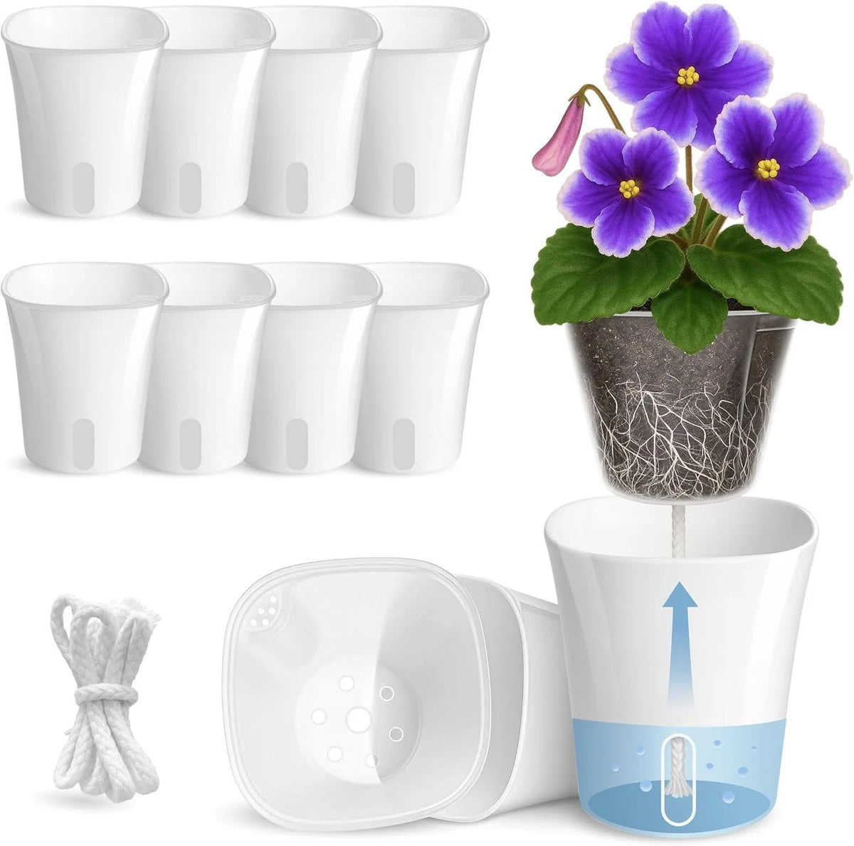 Plant Pots Self-Watering Moisture Control Indoor & Outdoor