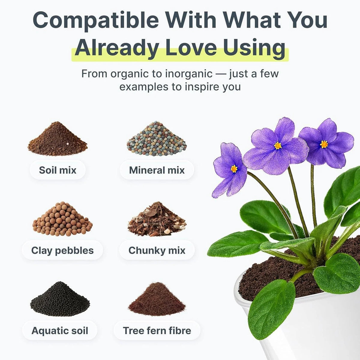 Plant Pots Self-Watering Moisture Control Indoor & Outdoor