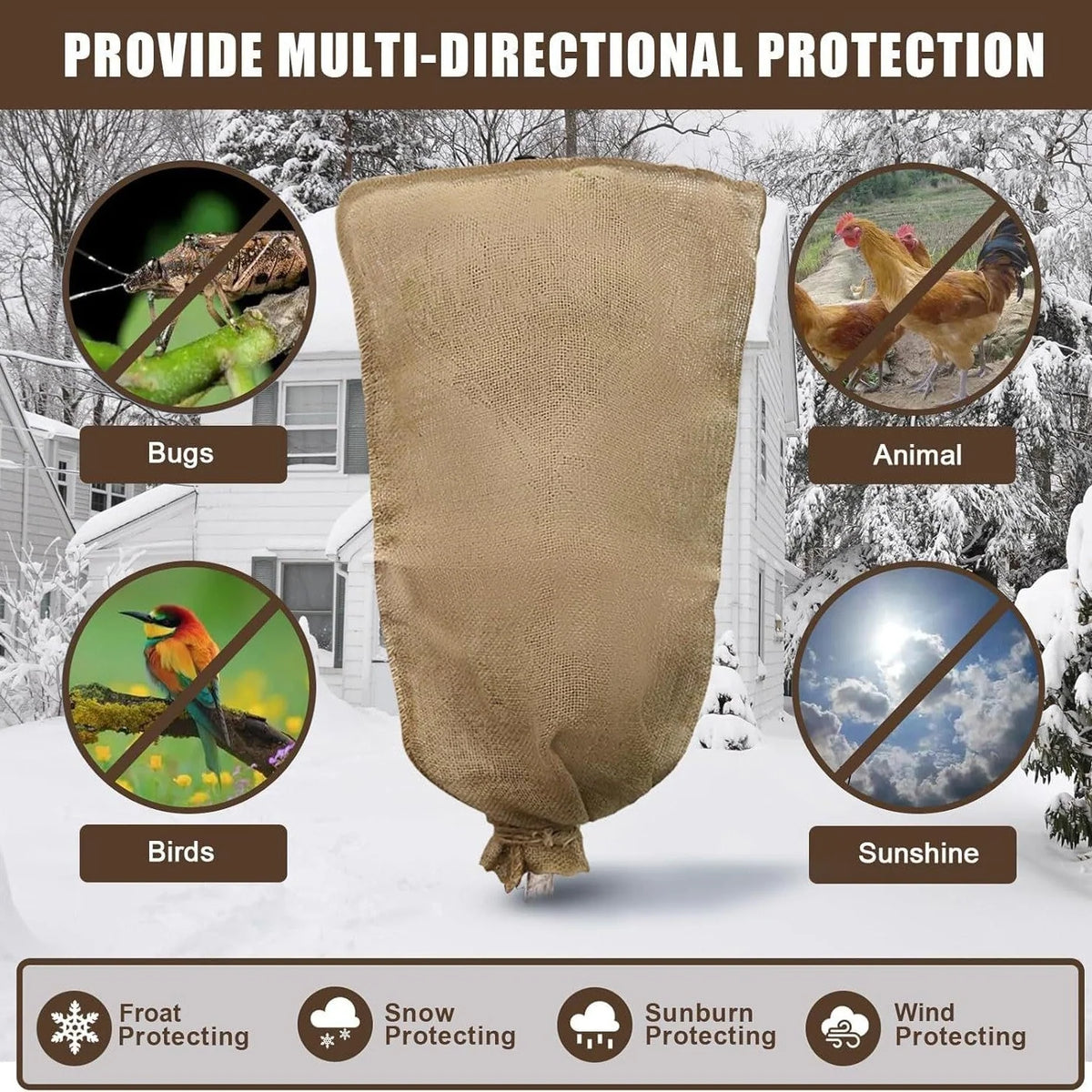 Plant Protector Cover Breathable Frost & Pest Protection