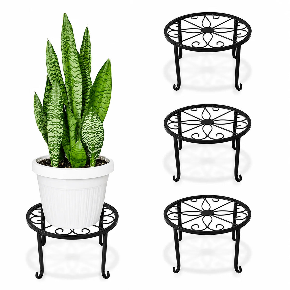 Plant Stand Cast Iron Powder-Coated Indoor & Outdoor