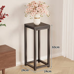 Plant Stand Powder-Coated Steel Space-Saving Square Top