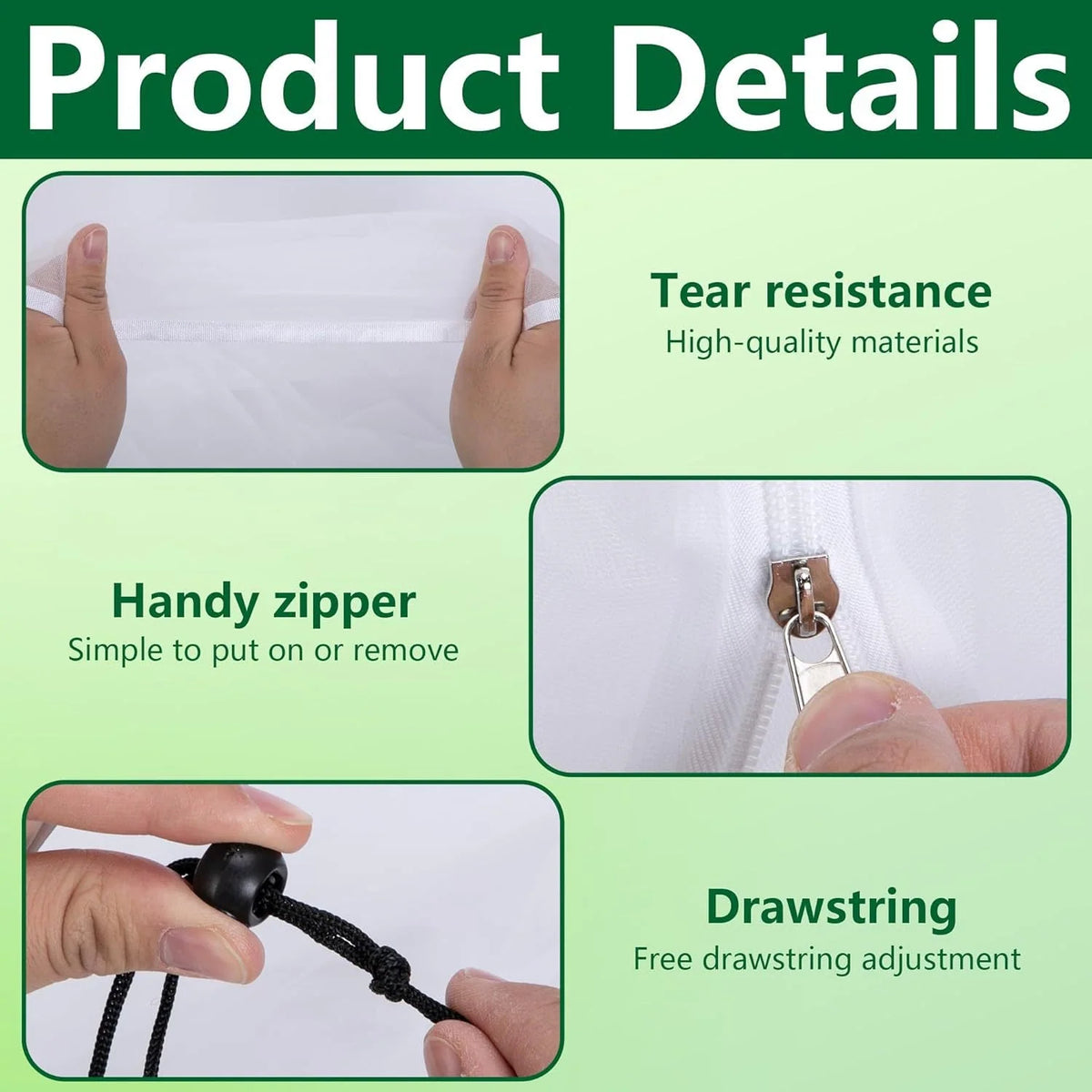 Plant Support Trellis Adjustable Height Breathable Mesh