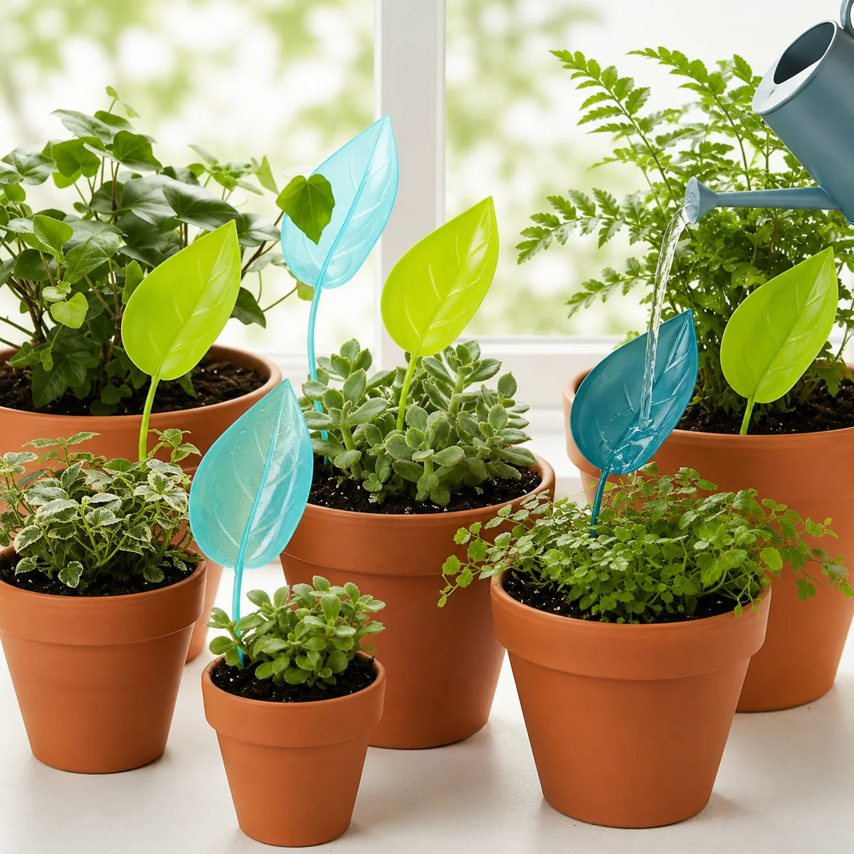 Plant Watering Funnel Leaf-Shaped Direct-to-Root Design
