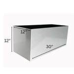 Planter Box Brushed Aluminum Waterproof Lining 30-Inch Length