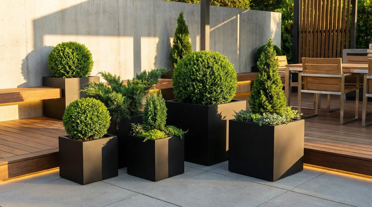 Planter Box Steel-Reinforced Fiberglass 30-Inch Drainage Holes