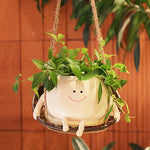 Planter Pot Smiley Face Hanging Swing & Rocking Chair Styles