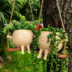 Planter Pot Smiley Face Hanging Swing & Rocking Chair Styles