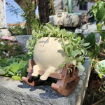Planter Pot Smiley Face Hanging Swing & Rocking Chair Styles
