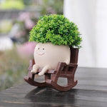 Planter Pot Smiley Face Hanging Swing & Rocking Chair Styles