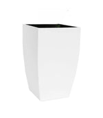 Planter Stainless Steel Tapered Square 20 Inch Tall Drainage Plugs
