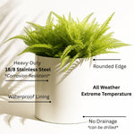 Planter Stainless Steel Waterproof Indoor & Outdoor Use