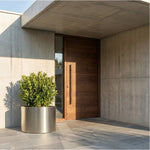 Planter Stainless Steel Weather-Resistant 31-Inch Diameter