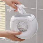 Plastic Bag Dispenser Adhesive-Mount Clear PE Space-Saving