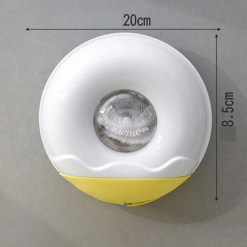 Plastic Bag Dispenser Adhesive-Mount Clear PE Space-Saving