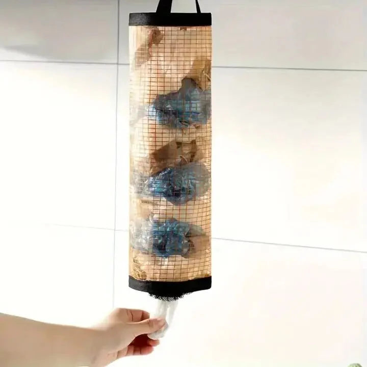 Plastic Bag Dispenser Wall-Mounted Space-Saving Holds 30 Bags