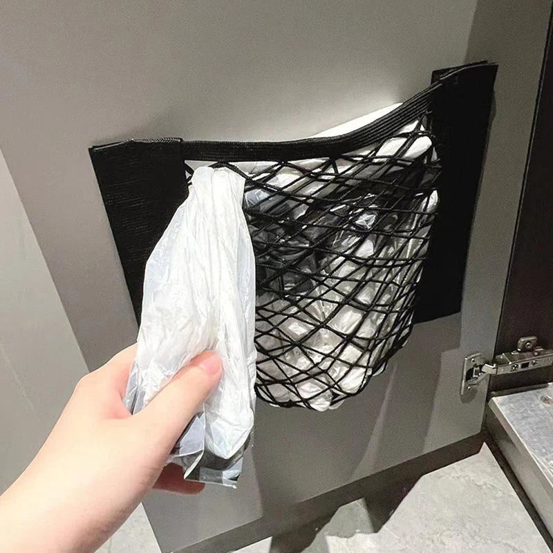 Plastic Bag Organizer Stretch Mesh Adhesive Mounting Sticky Tape