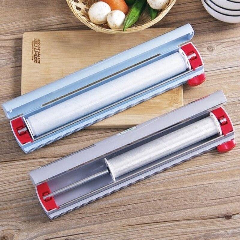 Plastic Wrap Dispenser Magnetic Mount Two-Way Sliding Cutter