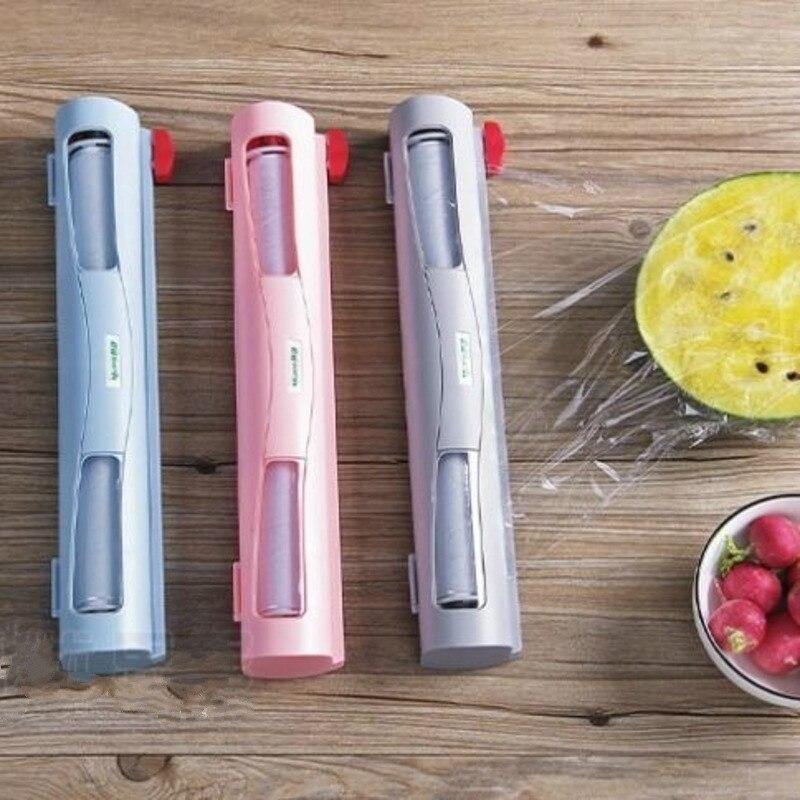 Plastic Wrap Dispenser Magnetic Mount Two-Way Sliding Cutter