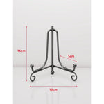 Plate Display Stand Metal Tripod Non-Slip Feet